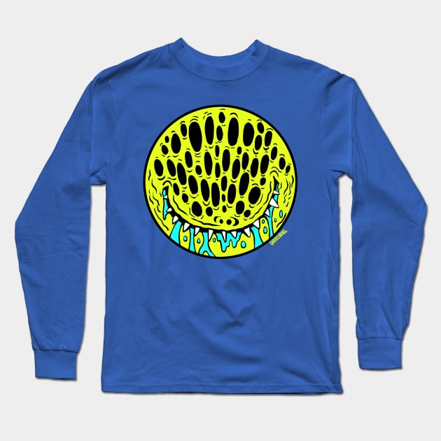 Alien Smiley Face Long Sleeve T-Shirt by Robisrael